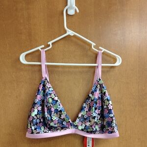 Prade + Ganni Floral Triangle Bralette